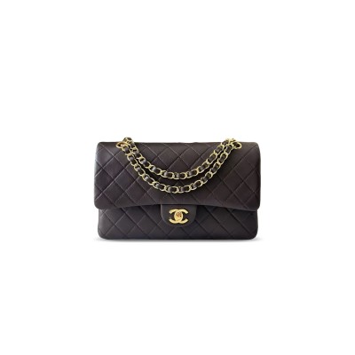 CHANEL MEDIUM CLASSIC FLAP BAG BROWN (25*15*7cm)